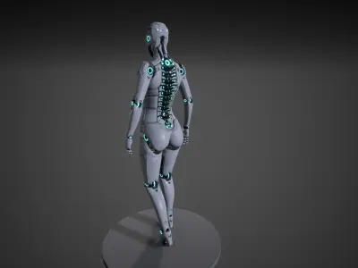 Robot Girl Low-poly 3D model purchase