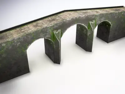 Old Sligachan Bridge Low-poly 3D model