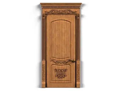 Door0025 door with ornate design 3D model