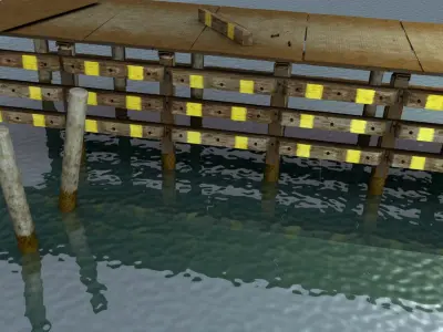Old rusty pier 3D model