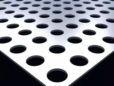 Perforated panel with 27 percent opening 25O56 3D model