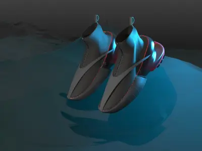 Sneakers 3d pair of shoes Low-poly 3D model