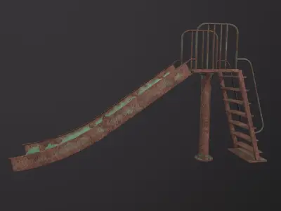 Childrens slide 3D Model Low-poly 3D model