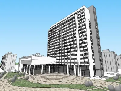 vacation spot-Resort-Fashion Leisure Hotel-0204 3D model