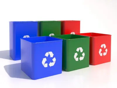 Recycle Bin Collection 3D model
