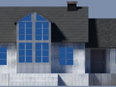 low poly house Low-poly 3D model