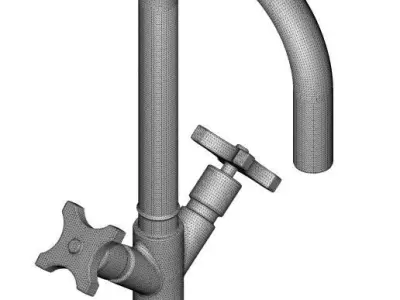 PVC Mixer Faucet 3D model