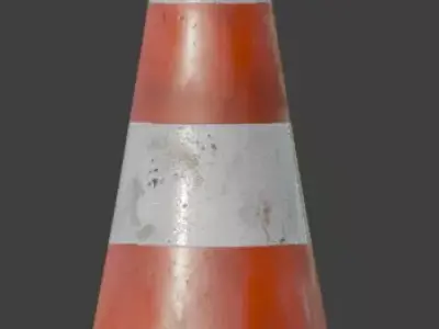 Urban Traffic Cone 3D Model Low-poly 3D model purchase