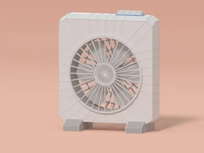 Floor Fan Low-poly 3D model