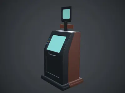 ATM and cash machine 3D model