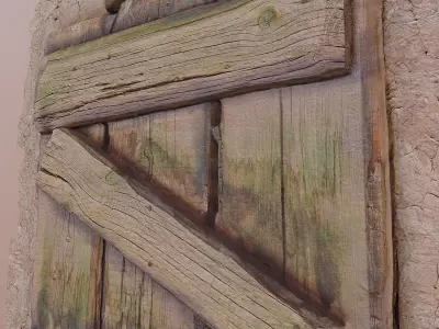 middle ages closed window Low-poly 3D model