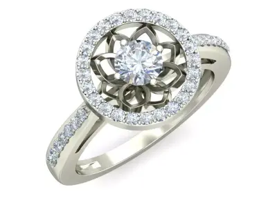 Women Ring  Render 3dm STL OBJ FBX Details 3D print model 125
