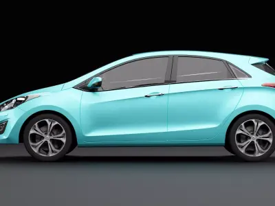 Hyundai i30 Metallic Light Blue  3D model