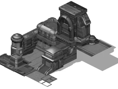 Machinery factory - construction 3D model