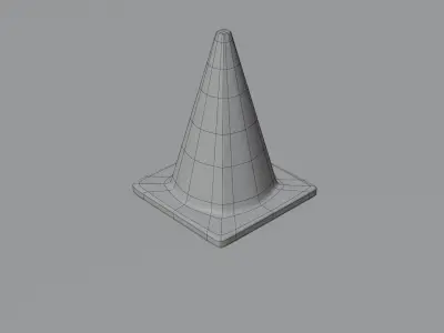 Traffic Cone 3D model 7
