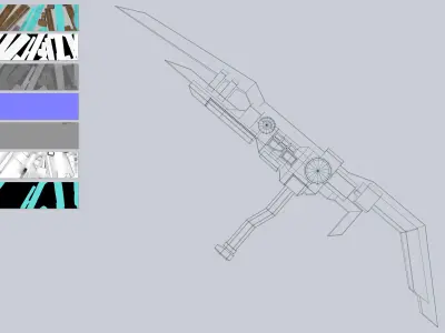 Sci fi elite chakram Low-poly 3D model