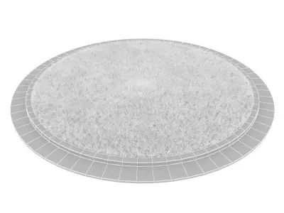 Grass brick wall with on top 3D model