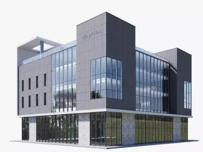 Hospital Low-poly 3D model