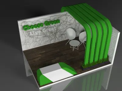 Exhibition booth design 3D model Green Sustainability  3D model