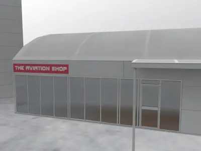 EGCC Concorde Visitors Center Low-poly 3D model