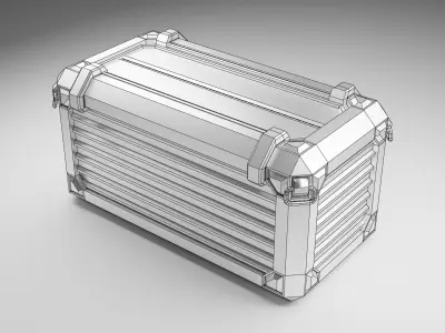 Futuristic Scifi Chest Low-poly 3D model