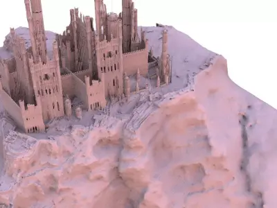 Afghan Fortress Ruin 3D model