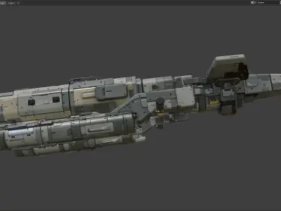 scifi-model545 spaceship 3D model
