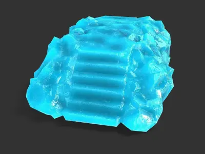 Stairs stone staircase 10 Low-poly 3D model