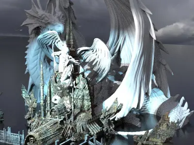 Dragon King Towers Kit bash 2 3D model