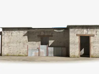 Slum x21 Low-poly 3D model