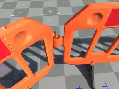 Road segregation barrier  Chapter 8  - road works Low-poly 3D model