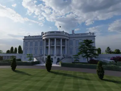 The White House with interior 3D model