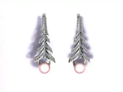 Pearl Earrings Jewelry model - Fallen Star for her 3D print model