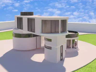 3d modern villa 3D model