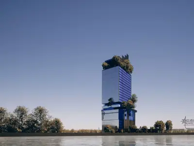 Architectural - highrise building 31 floor in sketchup model 3D model