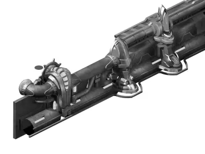 Wall-drainage pipe 01 3D model