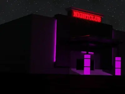Night Club Low poly Web Ready Low-poly 3D model
