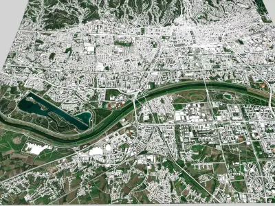 Cityscape Zagreb Croatia 3D model