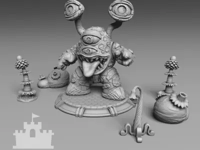 Alien Stone Gremlin 3D print model