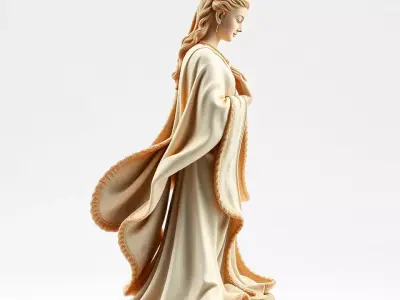 Regal Ivory Statue model pack Low-poly 3D model