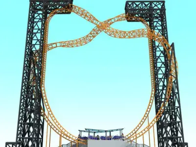 Vertical Roller Coaster 3D model