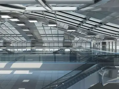 Futuristic Architectural Structure 2 3D model