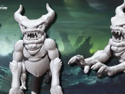 Gnarglings island art painting 3D model