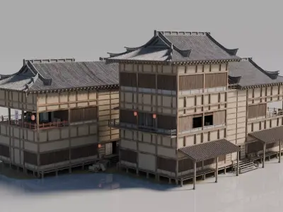 Traditional Japanese House 2 3D model