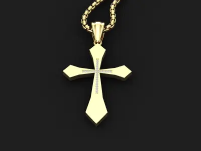 Cross Light Gold 3CP016 3DM STL 3D model