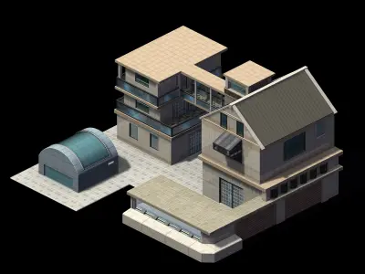 Future world - factory 3D model