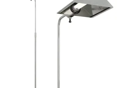 1stdibs Koch Lowy Adjustable Chrome Reading Lamp Low-poly 3D model