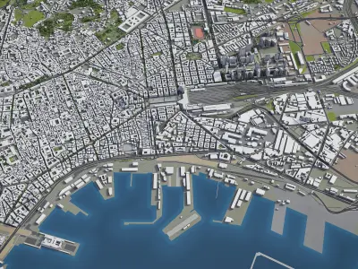 Naples - Napoli Low-poly 3D model