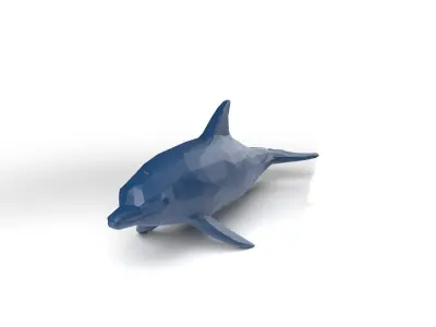 Dolphin Low Poligonal Low-poly 3D model
