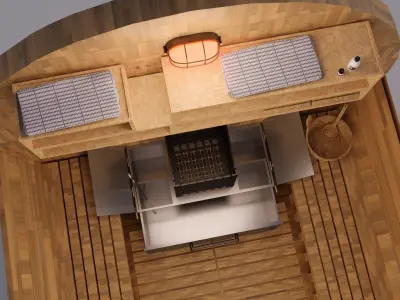 Barrel bathhouse 3D model